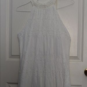 White lace mini dress